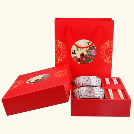 福寿禄喜碗筷套装 精致餐具，承载美好祝愿